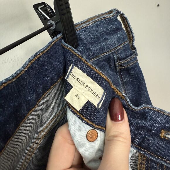 Madewell The Slim Boyjean Dark Wash Mid Rise Jeans Size 27 - Picture 6 of 9